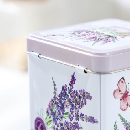 Bank with a lid for bulk products "lavender-3", 1.2 l, 9 × 16.5 cm, rectangular-3