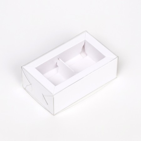 Folding box with a transparent lid, 10 x 6 x 3.5 cm, white-2