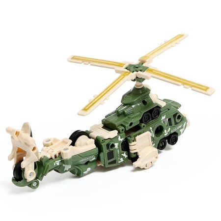 The Military Helicopter robot, transforms, assembled from 3 cars-2