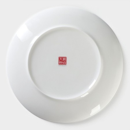 Porcelain dining “Golden Line”, D = 27 cm, white color-3