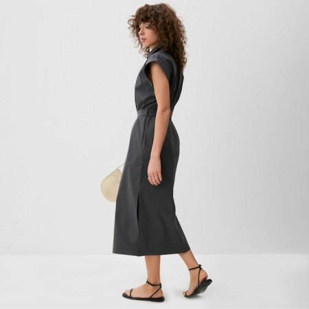 Women's dress minku: safari midi color graphite, rn 46-9