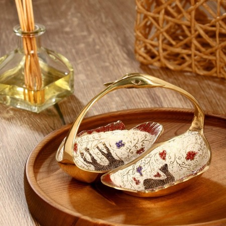 Menzhitsa brass "Swans" 13x14x11 cm