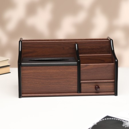 Organizer 3 sections, with a drawer and a napkin 30*17*16cm-2