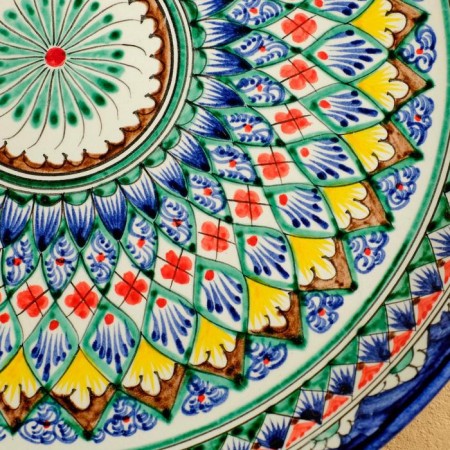 Largan Rishtan ceramics "Patterns", 36 cm, blue-6