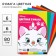 Colored paper, 14x19 cm, 6 sheets, 6 colors, coated, one -sided, in a package, 80 g/m², cats aristocrats