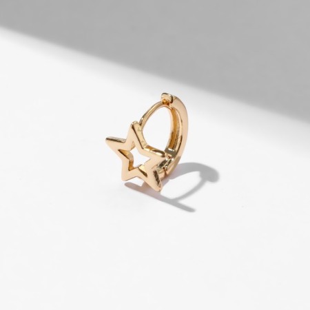 Piercing in the ear (Helix) "Star", d = 10 mm, color gold