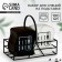 Ceramic set for spices on the Kitchen metal stand, 2 pcs, white-black color