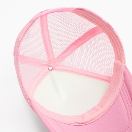 Baseball cap with minaku grid, light pink color, size 56-58-5