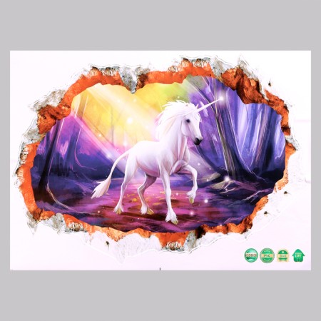 Stick 3D interior unicorn 70*50cm