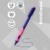 Ballic Handle Erichkrause Ergoline Kids Ultra Glide, first-grader, ergonomic holder, Soft-Touch building, node 0.7 mm, blue ink, mix