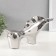 Souvenir ceramics "Purposeful horse" silver 7x39.5x17 cm