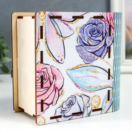 Broke-book "Roses, butterflies" 14x14 cm-7