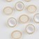 A set of buttons on the leg, d = 15 mm, 10 pcs, white/gold color