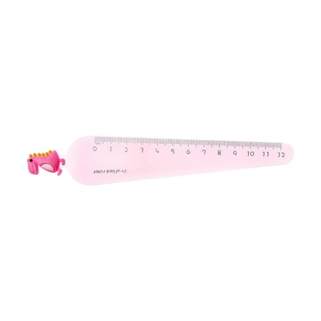 Plastic line 12 cm "dinosaurus", pink