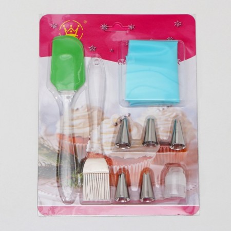 Confectionery set "Ice", 9 objects: blade, brush, adapter, bag 30 × 15 cm, nozzles 5 pcs-6