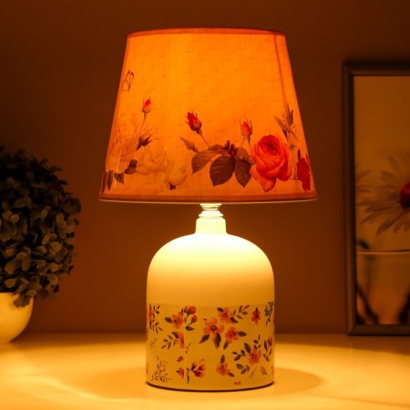 Table lamp "Flowers" E14 15W Beige 31x20x20cm Risalux-2