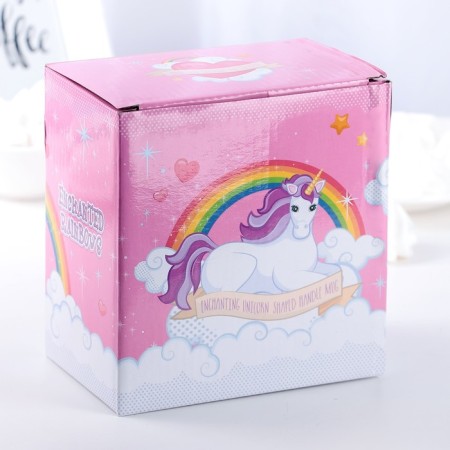 Mug "Rainbow Unicorn", 400 ml, white color-5