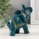 Souvenir Polystone "Blue Elephant with a Golden Pattern on the Popon" MIX 11x11.5x6 cm