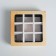 Box for sweets, confectionery packaging, 9 cells, Gold 14.5 x 14.5 x 3.5 cm