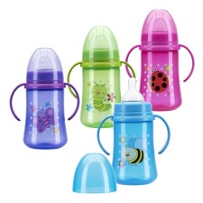 A bottle for feeding with handles, a wide throat, 250 ml, from 6 months.