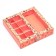 Box for 8 sweets + chocolate, with a window, "chanterelles" 17.7 x 17.85 x 3.85 cm