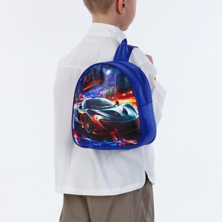Children's backpack on a zipper, "chosen", blue color-7