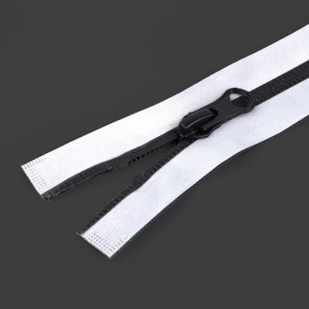 Lightning “Spiral”, No. 7, detachable, waterproof, reflective, automatic lock, 70 cm, gray color gray-1