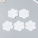 The workpiece of Foamiran "Flower Curly" 10x9.5 cm set 5 pcs. white