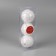 Set of balls plastic D-8 cm, 3 pcs "Alvaro" sparkles, white