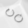 Piercing in the ear "Ring" disk, d = 11 mm, pair, color silver