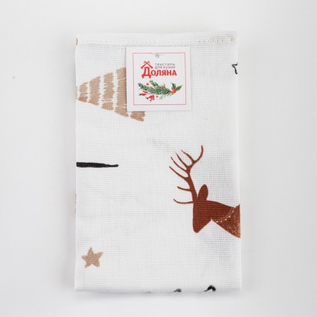 Towel "Dolyana" X-Mas 40x70cm, 100%HL, Rogozhka 164 g/m2-4