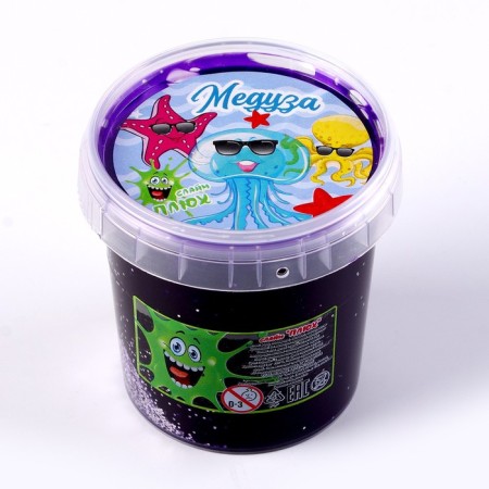 Slime "Mucus. Pluch. Medusa "with sparkles, purple, 120 g