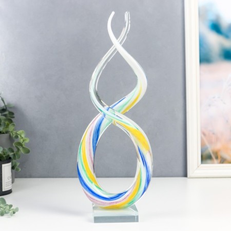 Interior glass souvenir "Vitk" under Murano glass 38x4x14 cm-3