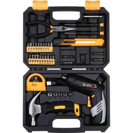 DKO DKS4FU-LI, 4 V, 1.3 Ah, 5.5 nm, case, a set of tools 36 pcs. 10711-2