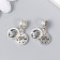Bale with a pendant Metal for creativity "Oblushka with a hook" silver, rhinestones 1x2 cm