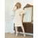Female dress, size 52, milk color