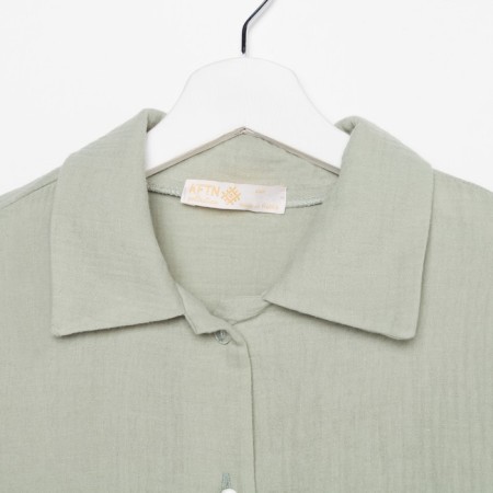 Female pajamas (shirt and trousers) KAFTAN "BASIC" size 52-54, green color-7