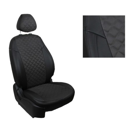 Auto-Chelecs for Volkswagen Tiguan I, (with tables), 2010-2017, rhombus, alcantara, set