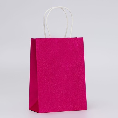 Gift Paper Pack with glitter pink, 15 x 8 x 21 cm-1