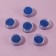 A set of sparkles for decor, small grinding, blue color, 6 pieces