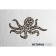 Wall panel made of wood, a prefabricated model, Ewa Design, a large octopus