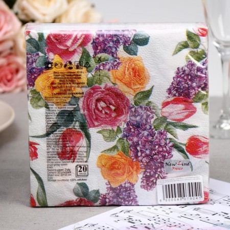 Paper Nev Line Fresco "Flower Ornament", 2 layers, 33*33 cm, 20 pcs.-1