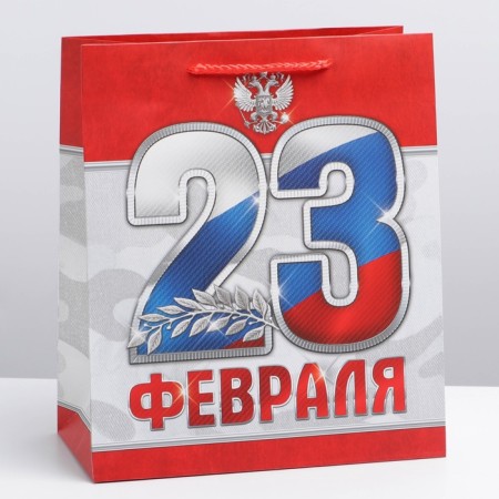 Gift laminated vertical, packaging, “February 23!”, Ml 23 x 27 x 11.5 cm-1
