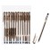 A set of ballpoint pens 12 pieces, 0.7 mm, a transparent needle, writing node, blue ink.