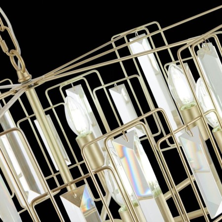 Suspended EVOLUCE lamp. Sle103403-07. Giano. 7x40 watts, E14, 65x65x28 cm, Shampan-6