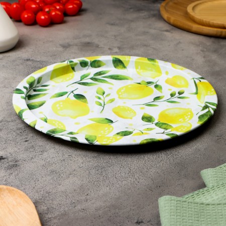 The tray "Sunny lemons", 28 x 1.6 x 0.32 cm, metal-1