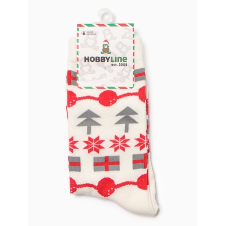 Women's socks "New Year's assorted" NZHNG7759-11, color mix, river 36-40-2