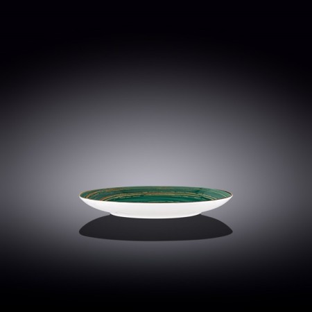 Round plate Wilmax England Spiral, D = 18 cm, green color-1