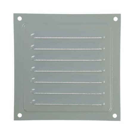 Ventilation grate Zein Lux RM1212C, 125 x 125 mm, with a grid, metal, gray-3