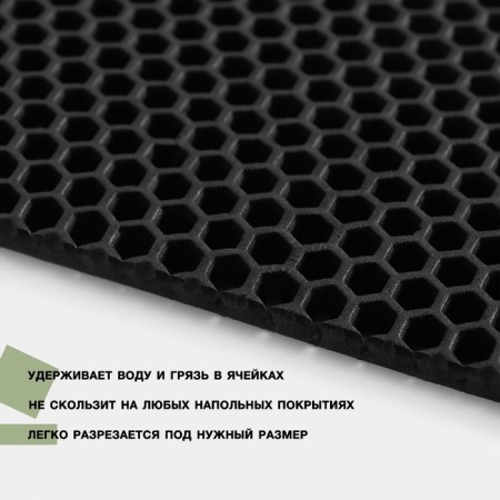 Universal mat "Sot", 60 × 80 cm, EVA, black color-1